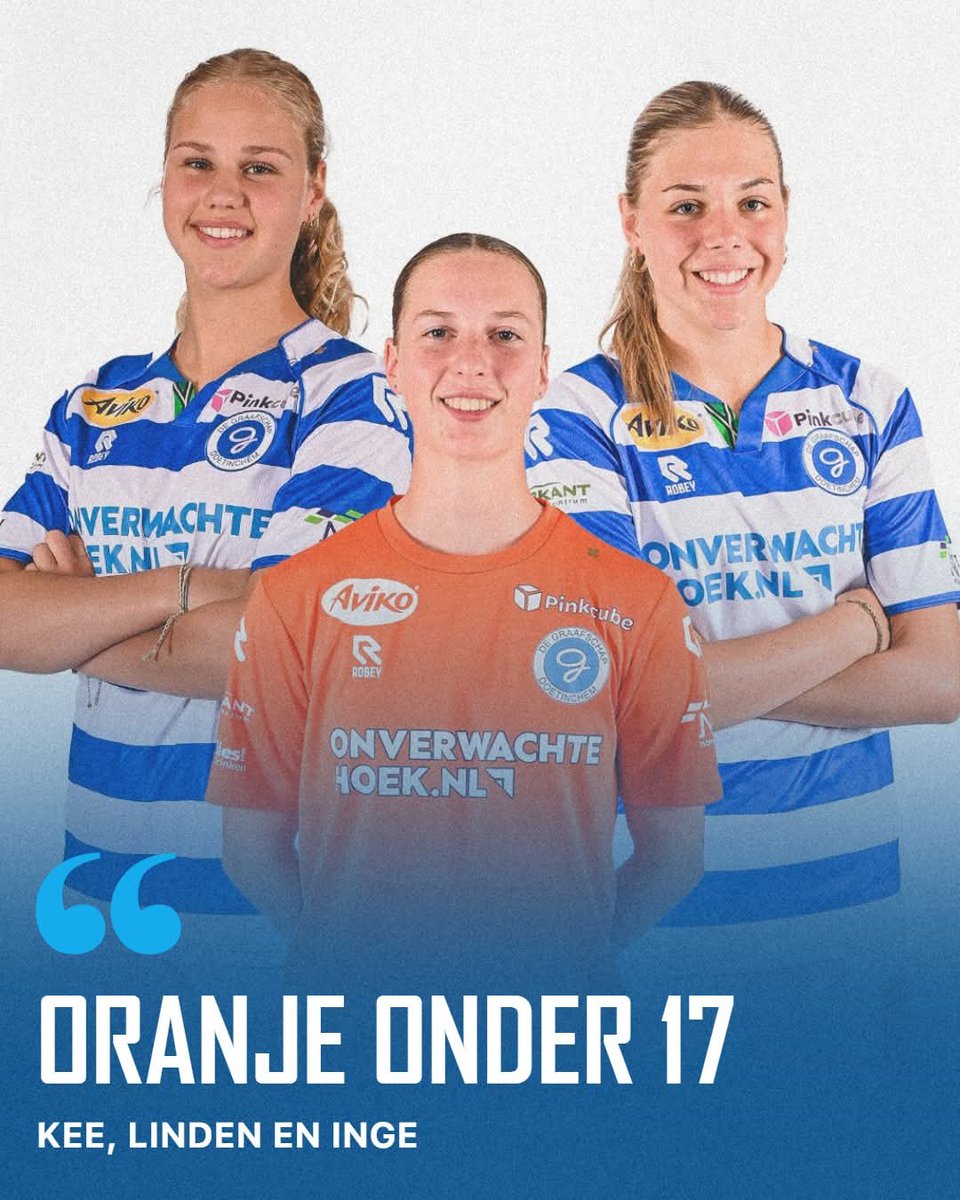 🟠 𝐎𝐫𝐚𝐧𝐣𝐞 𝐍𝐢𝐞𝐮𝐰𝐬
Drie speelsters van De Graafschap Vrouwen zijn geselecteerd voor Oranje O17! 🇳🇱

Kee Hubert, Linden Alkema en Inge Bolder gaan zich voorbereiden op het WK in Marokko.