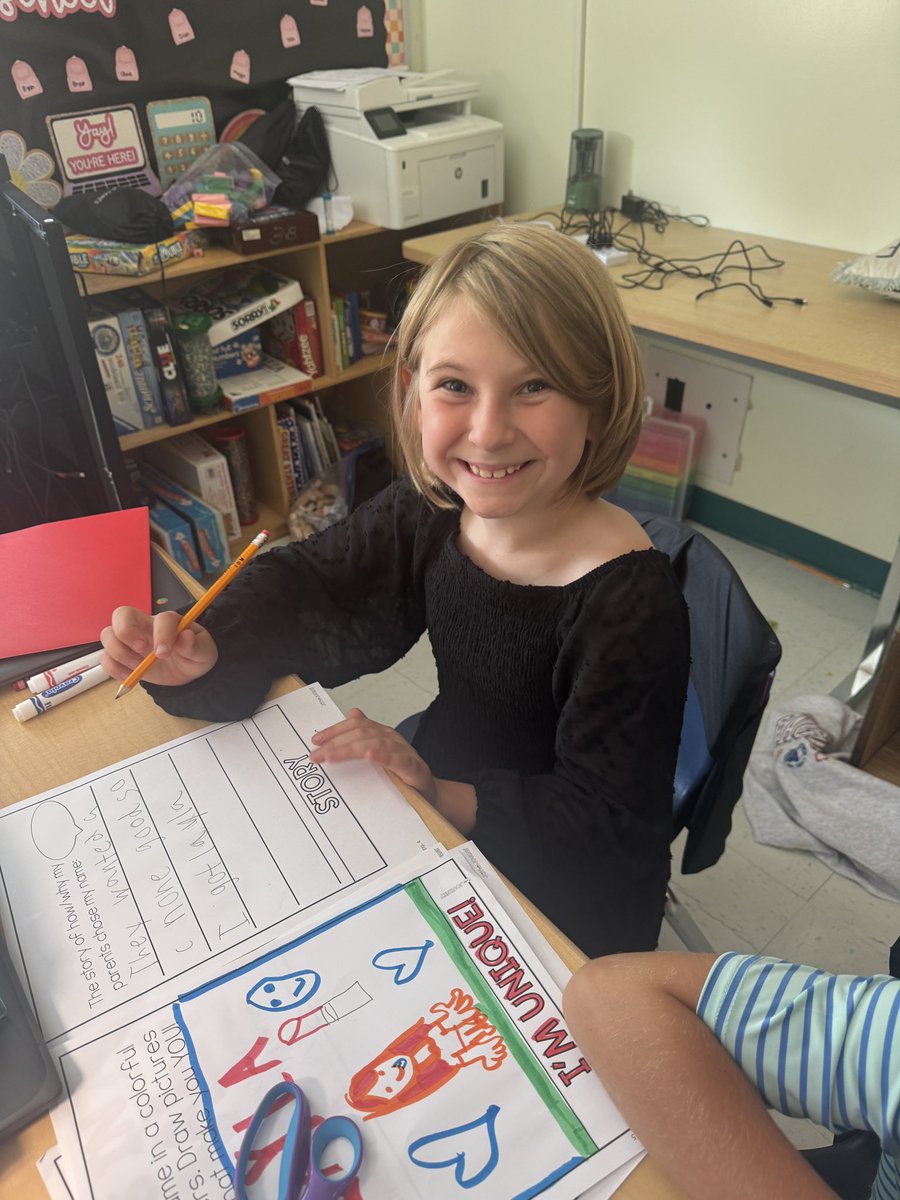 Putting together our research flipbook about our names! ❤️