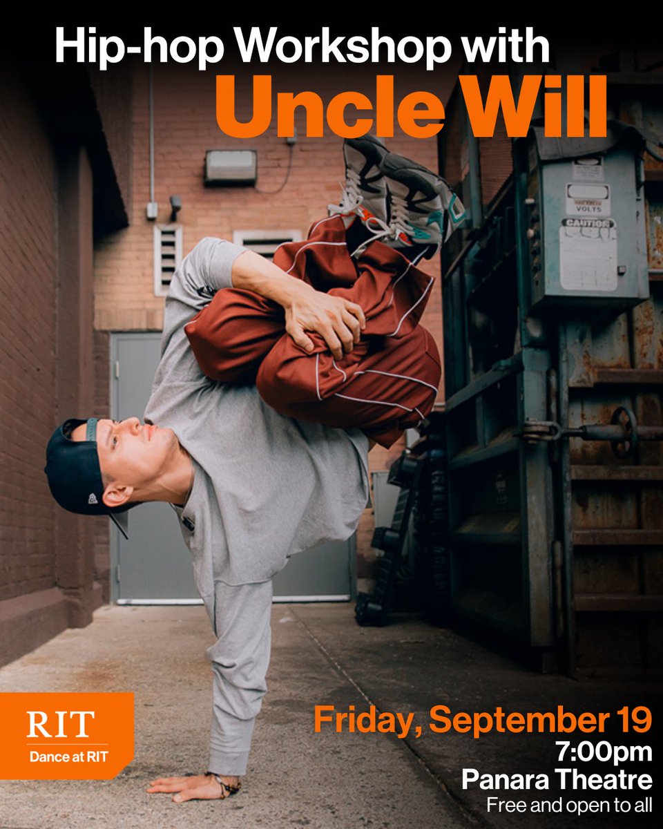 Join Uncle WIll in Panara Theatre on Friday, September 19 for a FREE hip-hop workshop. 

Register > cglink.me/2d1/r2307381

This event is free and open to all!