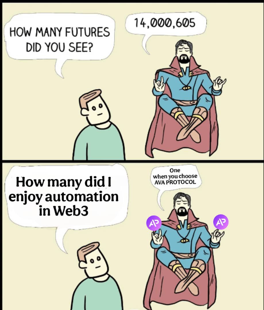 AgashiHaruna's tweet image. The Automation Templates is live in #APStudio! Of @ava_protocol !!

And Dr strange has spoken!! So listen