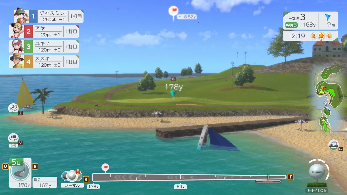 みんゴルバグ 船沈んだああああああ 意味の分からないバグあるなぁ・・・ #みんゴルWORLD #みんゴルワールド