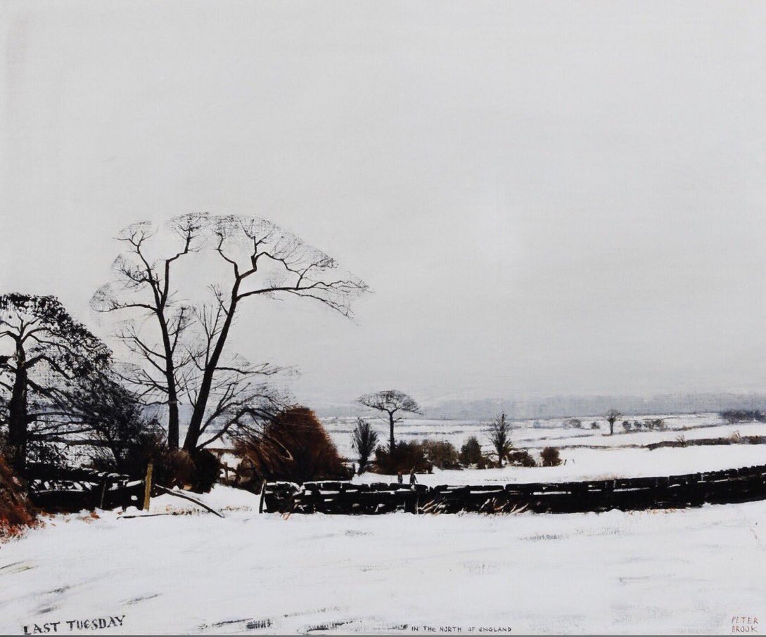 In ‘Last Tuesday - In the North of England’ Peter Brook’s title is  surprisingly vague about the location of the painting, in the absence of any readily recognisable landmarks leaving us to ponder where it might be. Presumably not the Pennines! (Sold by Bonhams in 2012)