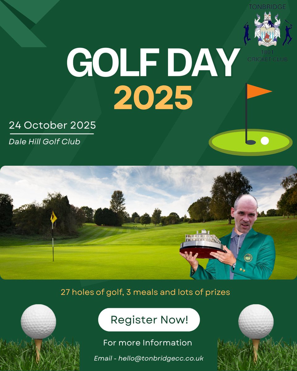 Golf Day is coming. Get in touch for info.