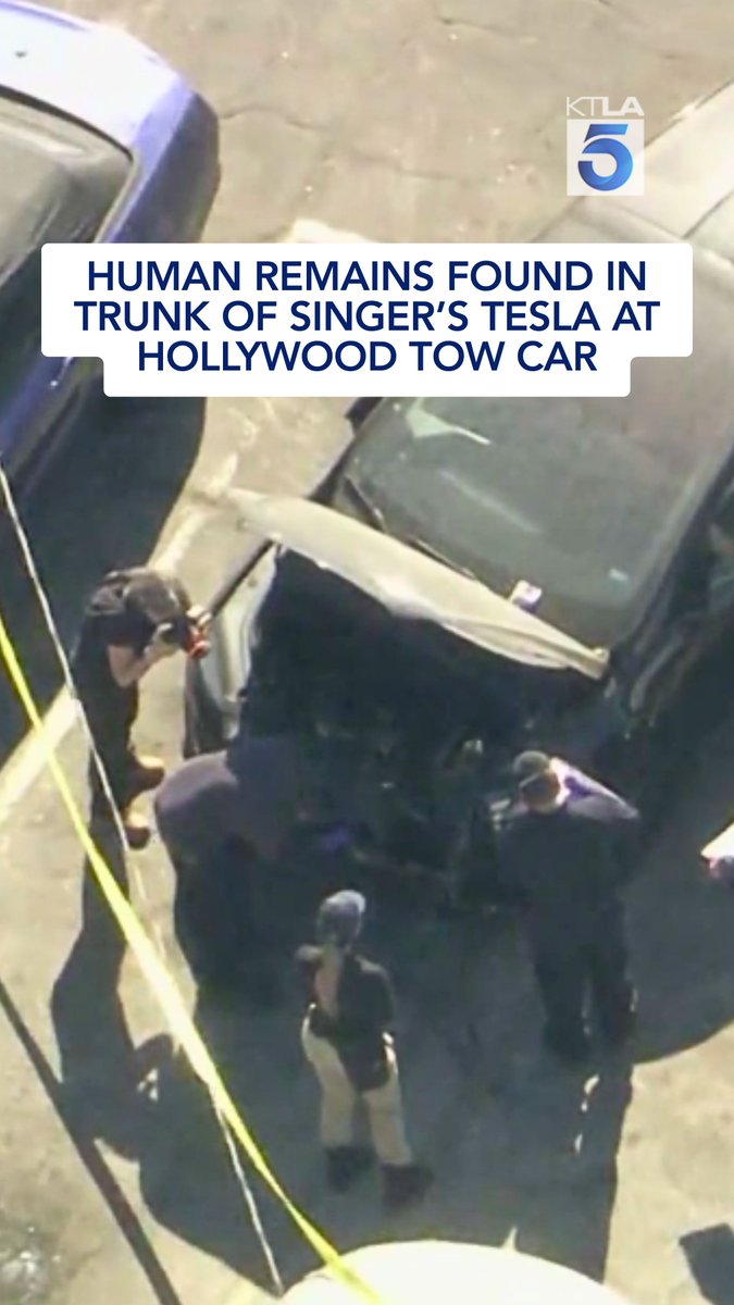 #BREAKING:
The Los Angeles Police Department is looking for clues after a gruesome discovery in Hollywood. Now reports claim the car is linked to a popular singer: 
ktla.com/news/local-new…