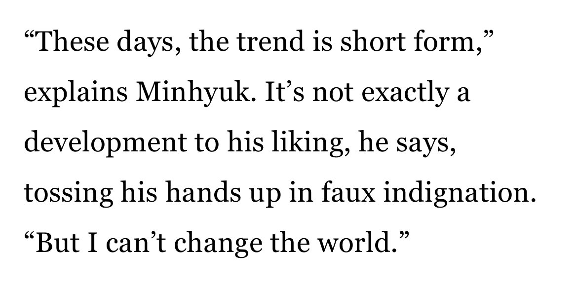 wonnieology's tweet photo. “it feels like we’ve moved away from a culture of appreciation the whole music video, the whole song” oh minhyuk is spitting facts here https://t.co/mLSPBdEChP