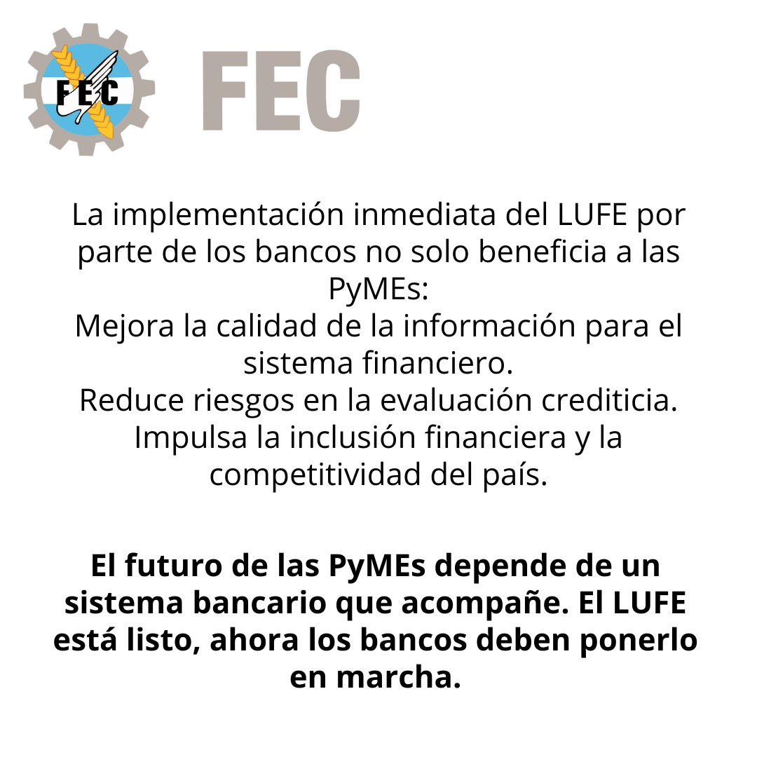 🌟 LUFE ya 🌟

El Legajo Único Financiero y Económico es la llave para que las PyMEs accedan a crédito más rápido y con menos burocracia.

💡 Beneficios directos:
✅ Un solo legajo digital
✅ Menos trámites y costos
✅ Más acceso a financiamiento
✅ Transparencia y previsibilidad