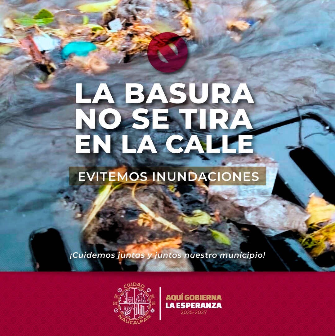 Cuidar Naucalpan está en nuestras manos.♻️ 

Al evitar tirar desechos en la vía pública, contribuimos a la salud, al cuidado del medio ambiente y a la construcción de una ciudad más ordenada y segura.

#TuBasuraTuResponsabilidad 
#Naucalpan