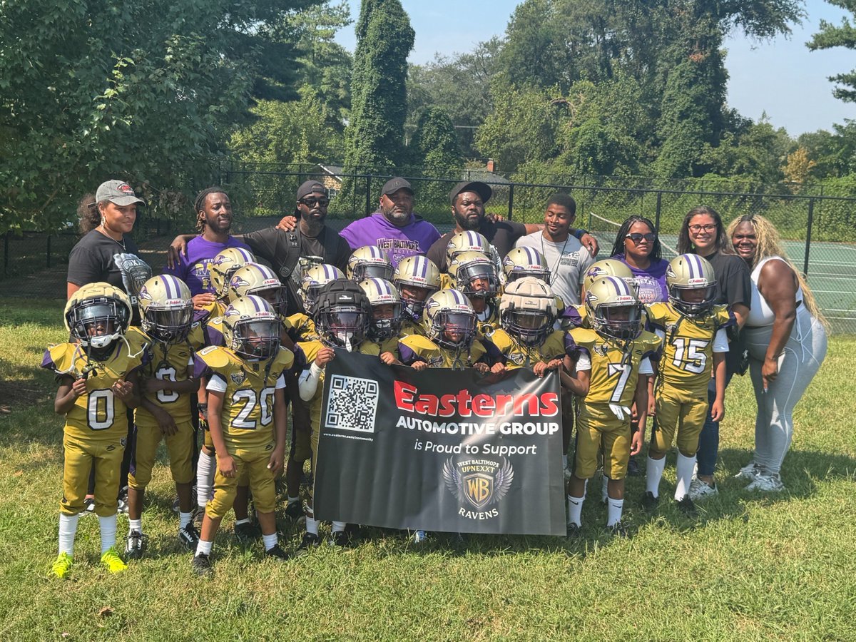 EASTERNMOTORS's tweet image. Future stars in the making 💜🖤 Easterns Automotive Group is proud to sponsor the UpNexxt Ravens 7U team. Keep shining on and off the field, champs! #ConsciousCapitalism #ForEveryone #AtEasternMotors
