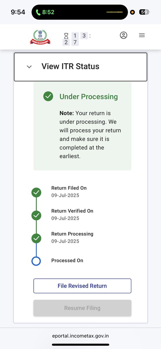 prashanjant's tweet photo. Filed my income tax return on 9th July 2025. It has been two months and ITR has not been processed yet. People who has filed return after me have got their return processed. Requesting your attention to Please expedite the processing @IncomeTaxIndia https://t.co/0PBJQHMRDv