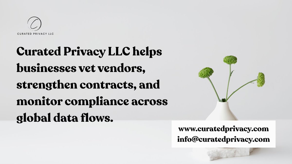 CuratedPrivacy's tweet photo. Your compliance is only as strong as your weakest vendor. Global supply chains = hidden risks. Strengthen contracts, monitor data flows &amp; protect your business from costly failures. https://t.co/EhpnZmZJ40 #VendorManagement #PrivacyCompliance https://t.co/90RfLPwXdi