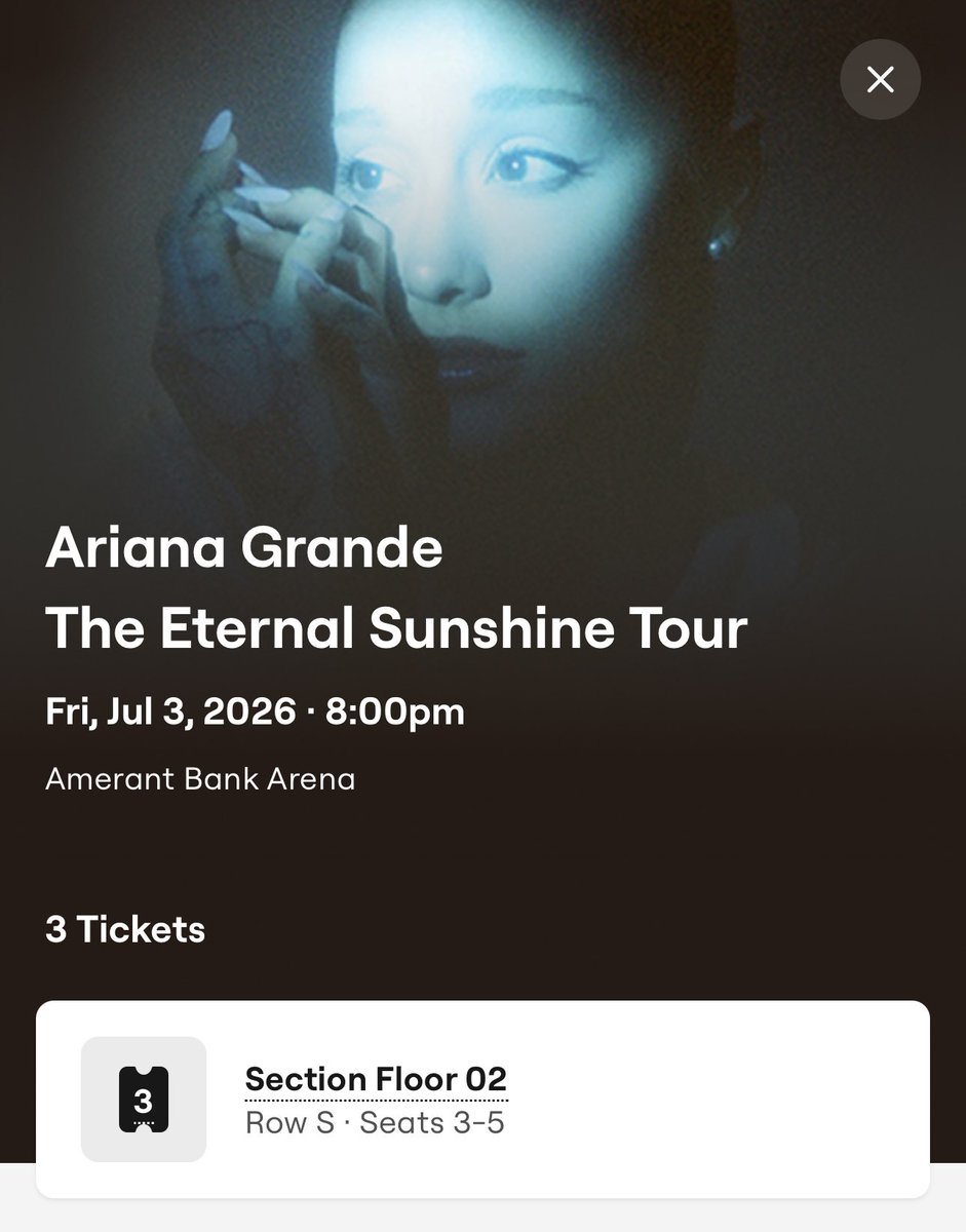 I got tickets to all 3 Florida shows🥹