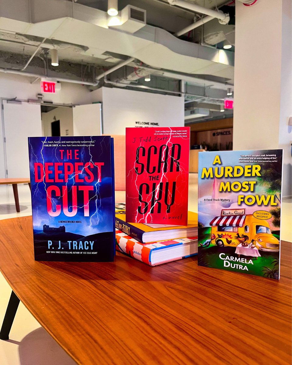 🥳Happy Pub Day to these September mysteries and thrillers!

🔪THE DEEPEST CUT🔪by P.J. Tracy
⚡SCAR THE SKY⚡ by <a href="/J_ToddScott/">J TODD SCOTT</a>
🐓A MURDER MOST FOWL🐓 by @authorcarmela

#happypubday #newbooks #tbrpile #cozymystery #mysterybooks #thedeepestcut #scarthesky #amurdermostfowl #pubday