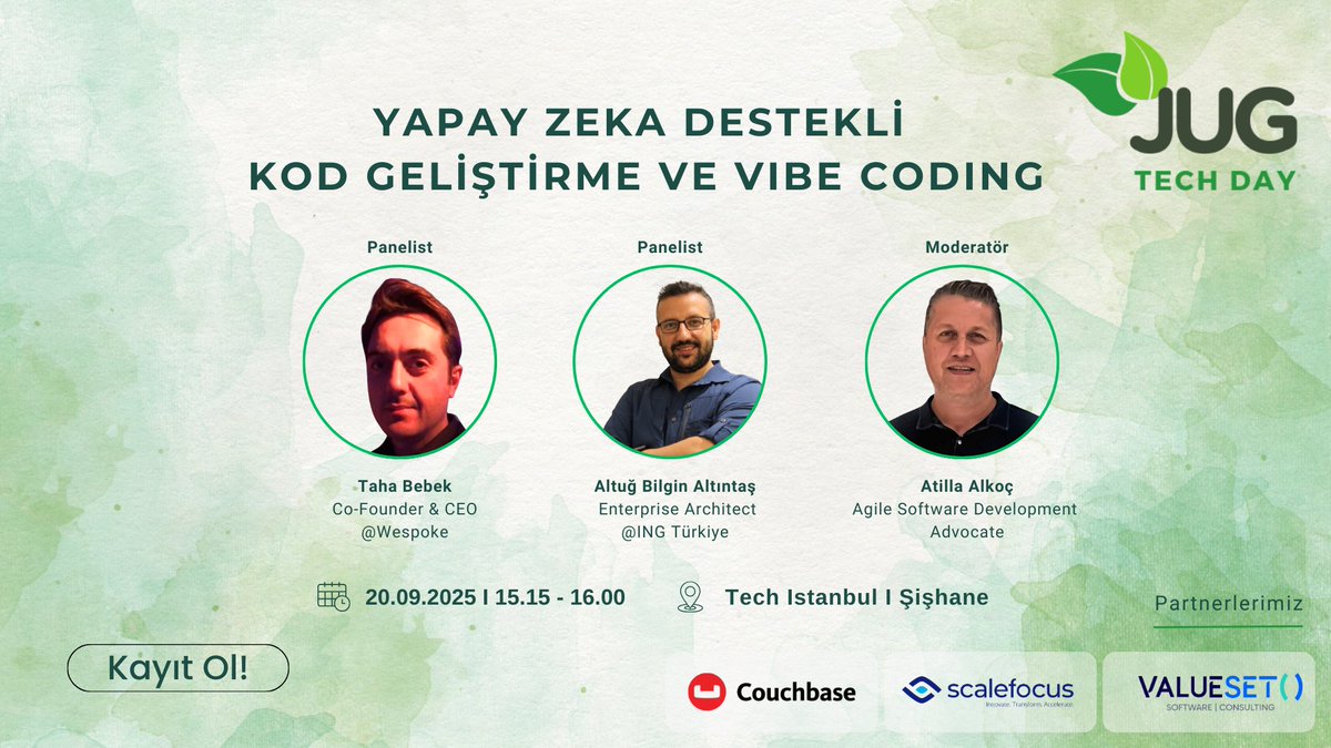 Yazılım dünyasının önemli gelişmelerini konu alan dopdolu bir program ve sürprizlerle dolu ücretsiz #JUGTechDay4 etkinliği kaçırmayın!

🛠️Kubernetes Native Model Serving &amp; Agentic AI
🎙️Erkan Ercan, Principal Solution Architect <a href="/RedHat/">Red Hat</a> 

📊Couchbase Columnar ile Operasyonel Veri