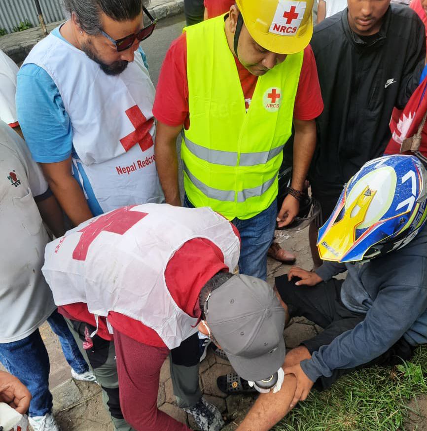 Sagar Shrestha (@redcross_sagar) on Twitter photo Nepal Red Cross is providing first aid and blood services during the ongoing protests.
More than 150 people have received help in 16 districts.
Our support is neutral, impartial, and based only on humanitarian need. We continue to respond as the situation evolves. Nepal Red Cross is providing first aid and blood services during the ongoing protests.
More than 150 people have received help in 16 districts.
Our support is neutral, impartial, and based only on humanitarian need. We continue to respond as the situation evolves.