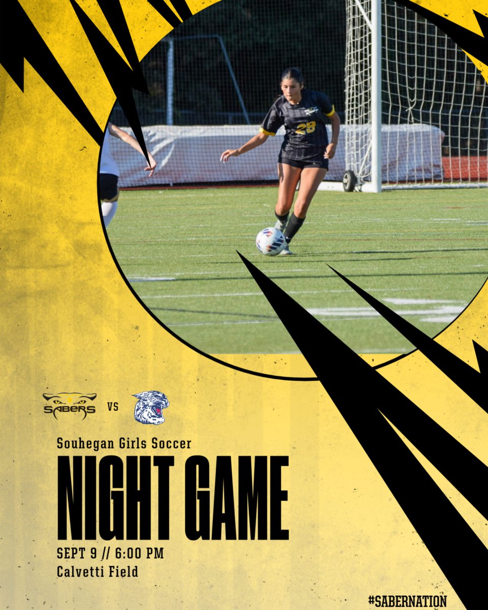 Tuesday Night Lights? The Sabers girls soccer team takes on Plymouth tonight at Calvetti Family Field under the lights! Kick off 6pm. Come out and support. #SaberNation
