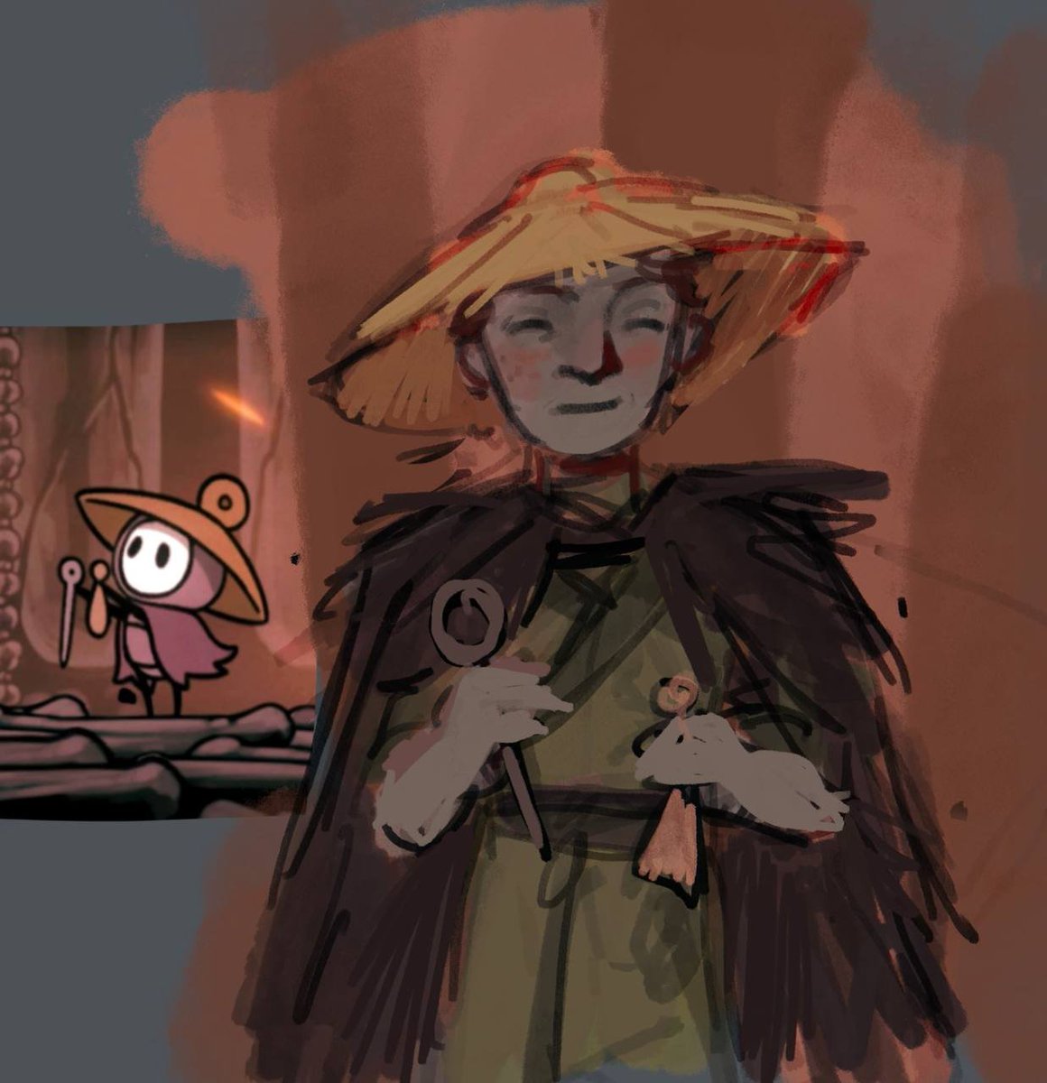 quick doodles of Shakra and Sherma, cuz they my favorite, and i just wanna figure out they himans designs 
#silksong #gijinka