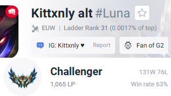 Kittxnly /ᐠ - ˕ -マ ✧ | - damn i managed to get rank 30 EUW despite my periods LETSGOOO 🤓 do you guys think id be rank 1 if i didnt have them at all? https://t.co/khRSGC7PYG