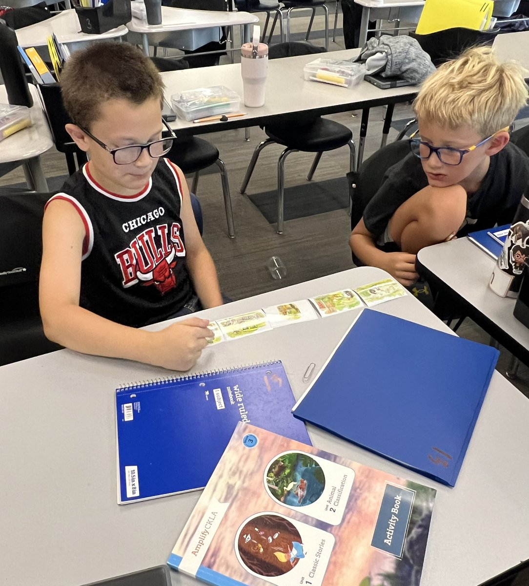 CSyreini's tweet image. 3rd graders working hard on narrative comprehension strategies-retelling with signal words #wcsflight