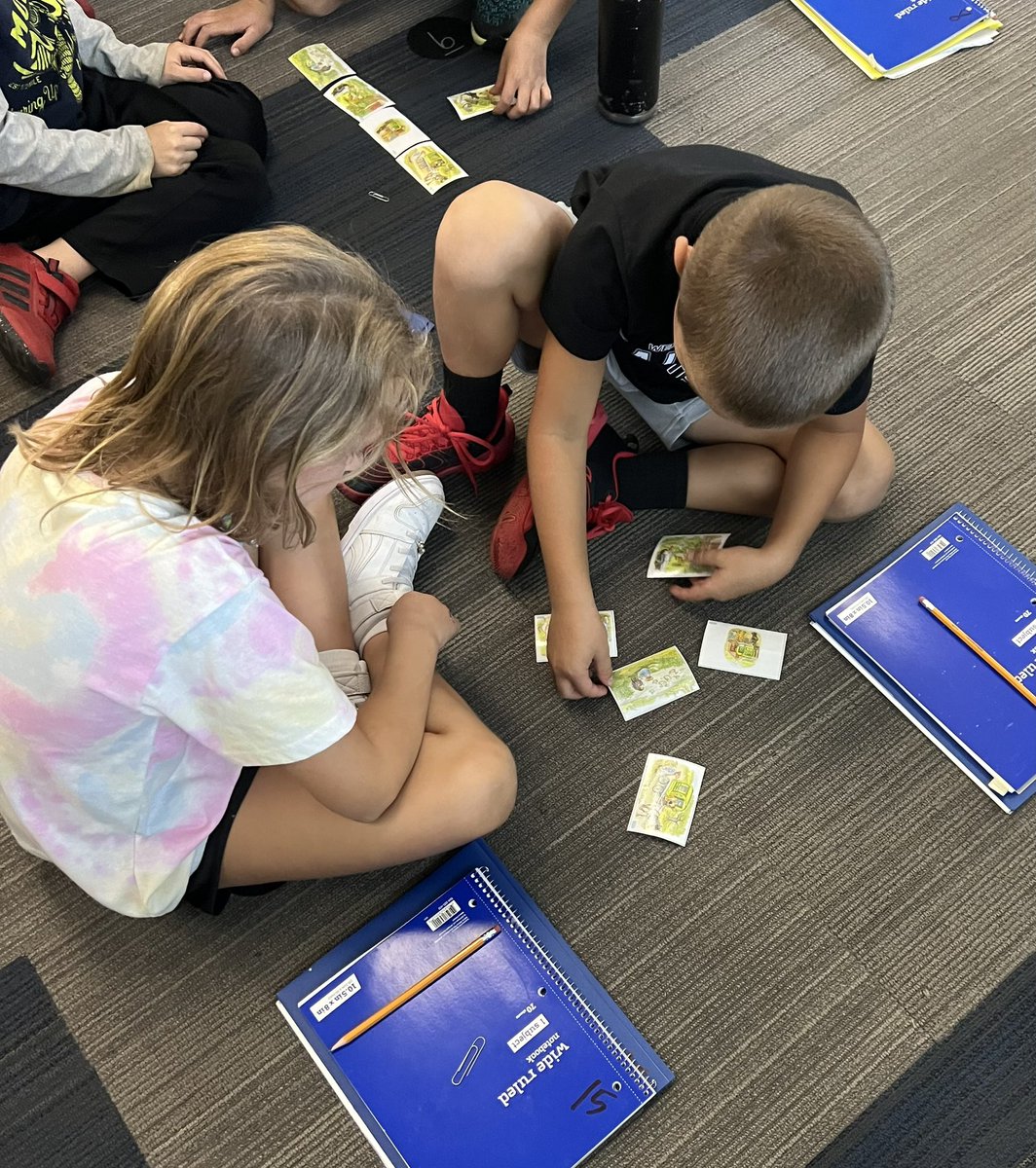 CSyreini's tweet image. 3rd graders working hard on narrative comprehension strategies-retelling with signal words #wcsflight