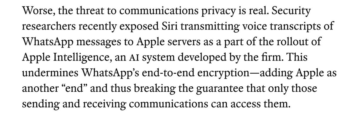 whatsapp and apple 

🤝

security theater
