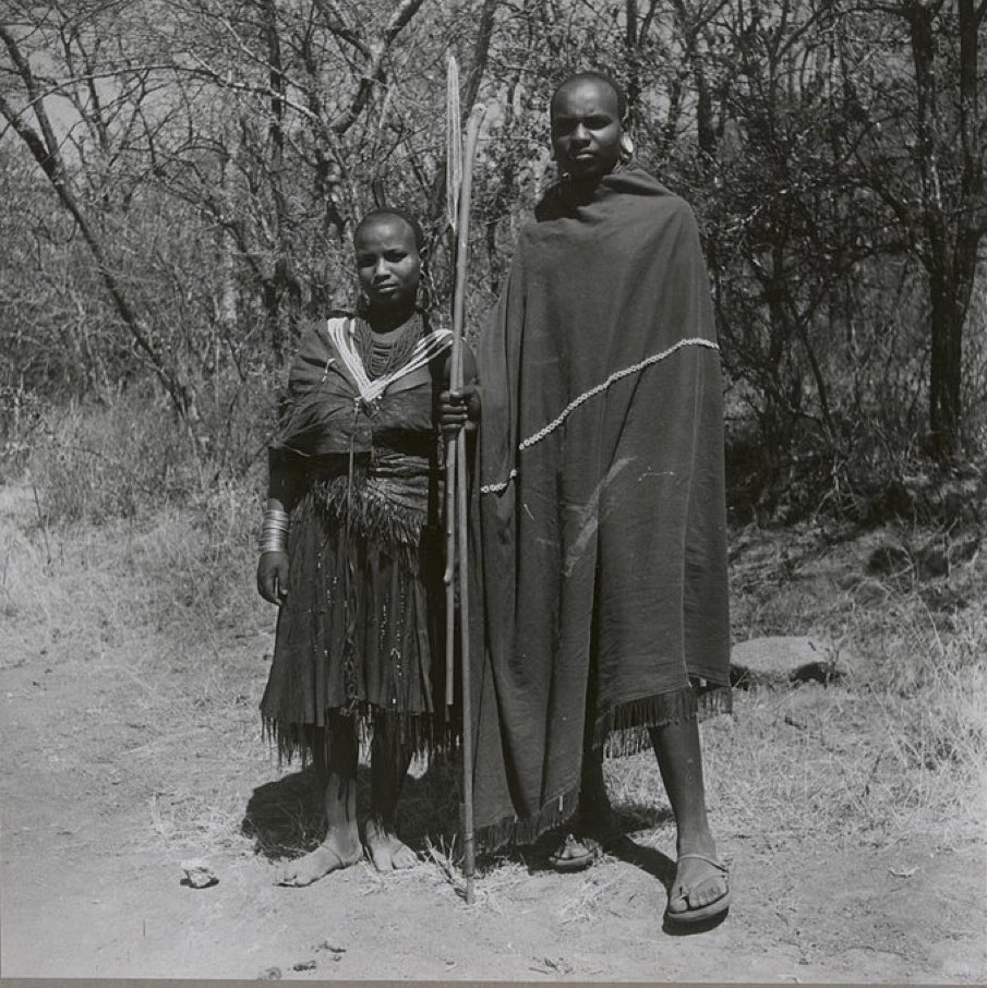 A Tatog (Datooga) couple in what is kow Tanzania, 1930-50
