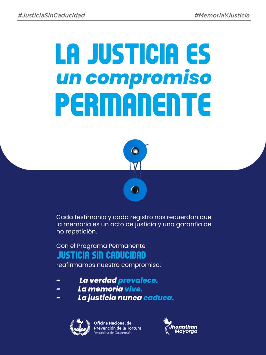 Justicia sin caducidad
Presidente Jhonathan Mayorga creó el Registro de Memoria Histórica sobre Tortura, un espacio de documentación y análisis que busca preservar la memoria, visibilizar y fortalecer las acciones  preventivas. Un paso firme hacia la verdad, justicia y dignidad.
