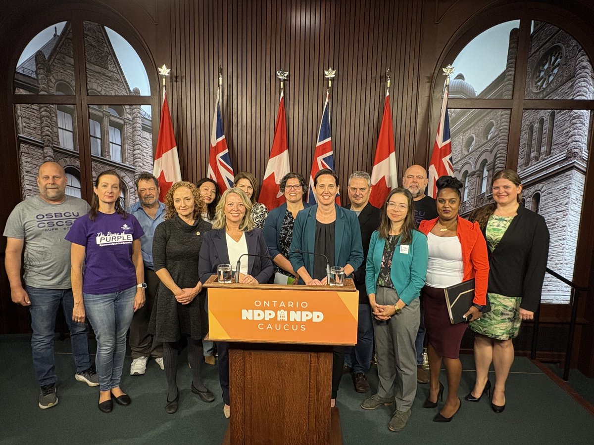 📢 Today, OSBCU President Joe Tigani stood with parents, education unions &amp; the <a href="/OntarioNDP/">Ontario NDP</a> at Queen’s Park to speak out against the possible elimination of school board trustees.

“This is about silencing communities, not helping students.”