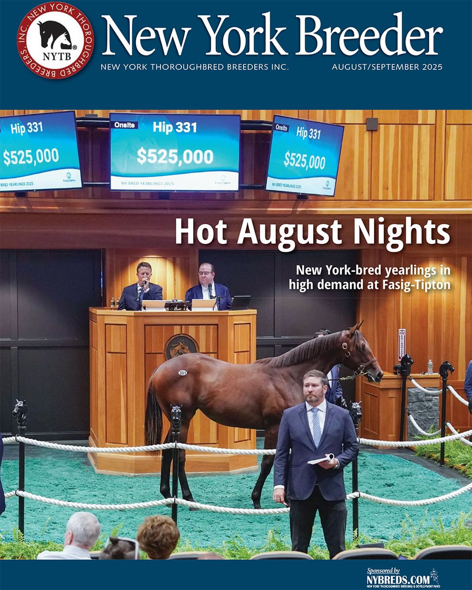 The Aug/Sept. issue of New York Breeder is up! Executive Director <a href="/1000Naj/">Najja Thompson</a> looks at how past efforts laid the groundwork for current success, @oldfriendscc welcomes Diversify, look at the legacies of D. Wayne Lukas and <a href="/clementstable/">Clement Racing Stable</a>, and more. Full issue: tinyurl.com/n8k6u2k9