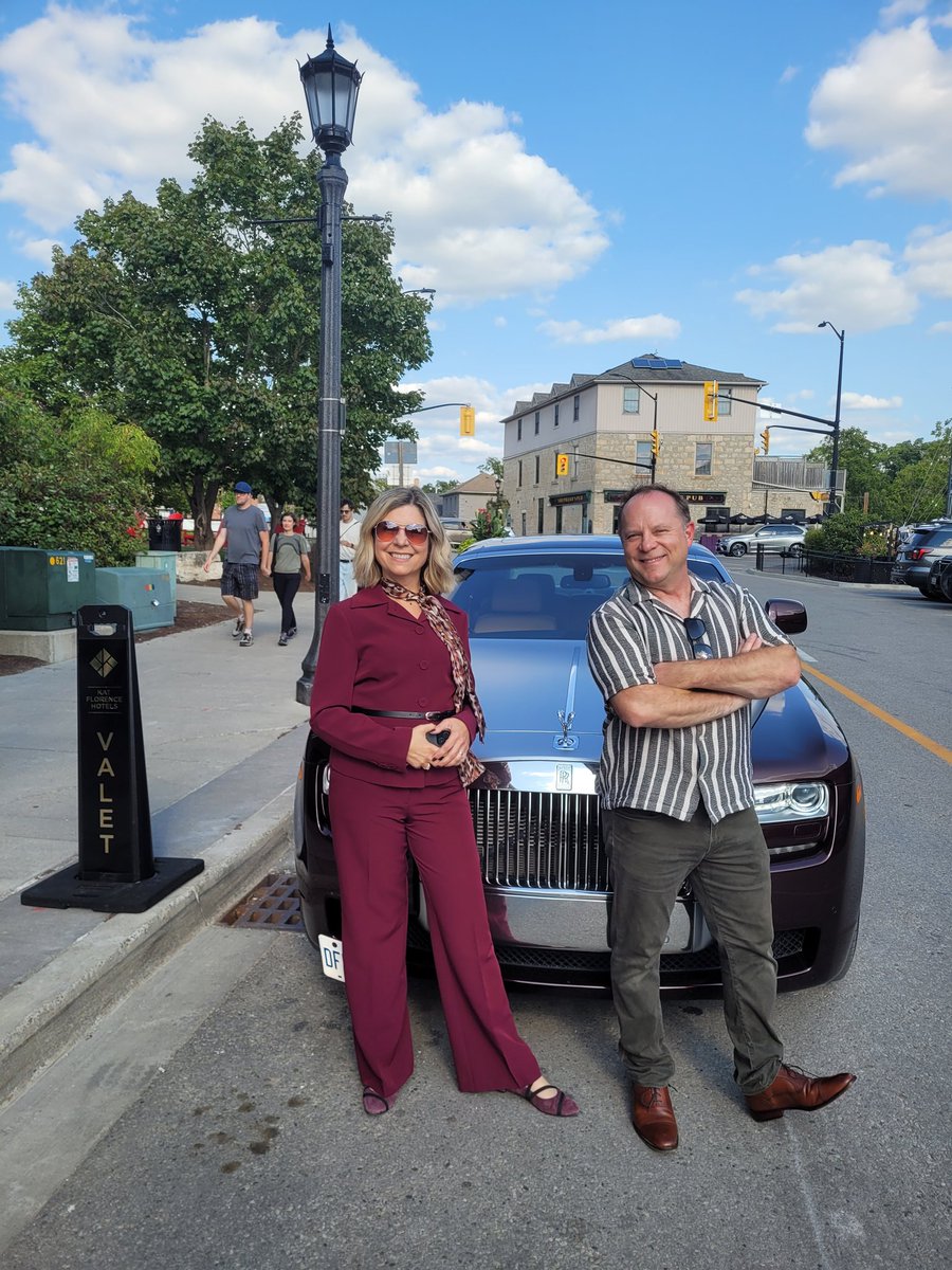 MurphTWN's tweet image. Our ride has arrived! The Rolly running very smooth, courtesy of the elegant @KatFlorence Hotels in quaint Elora, Ontario. @KMacTWN &amp;amp; I are gearing up for the #FallForecast bright &amp;amp; early tomorrow morning, only on @weathernetwork.