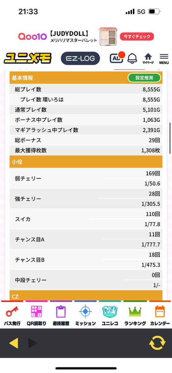 kellpi_zz's tweet photo. @HDTrezero1006 ff外から失礼します！
二桁ゾーンボーナスは設定差でかいですか？
昨日BB21回RB8回直撃0引き戻し5回
二桁ゾーンボーナス2回600ゾーン3回
それ���外400以内に当たってまして
示唆強2 示唆弱2 246.1.デフォ16回でした。
ブロンズしか出なかったんですが56はありそうですかね。長分失礼します！ https://t.co/k7WERtMKMs