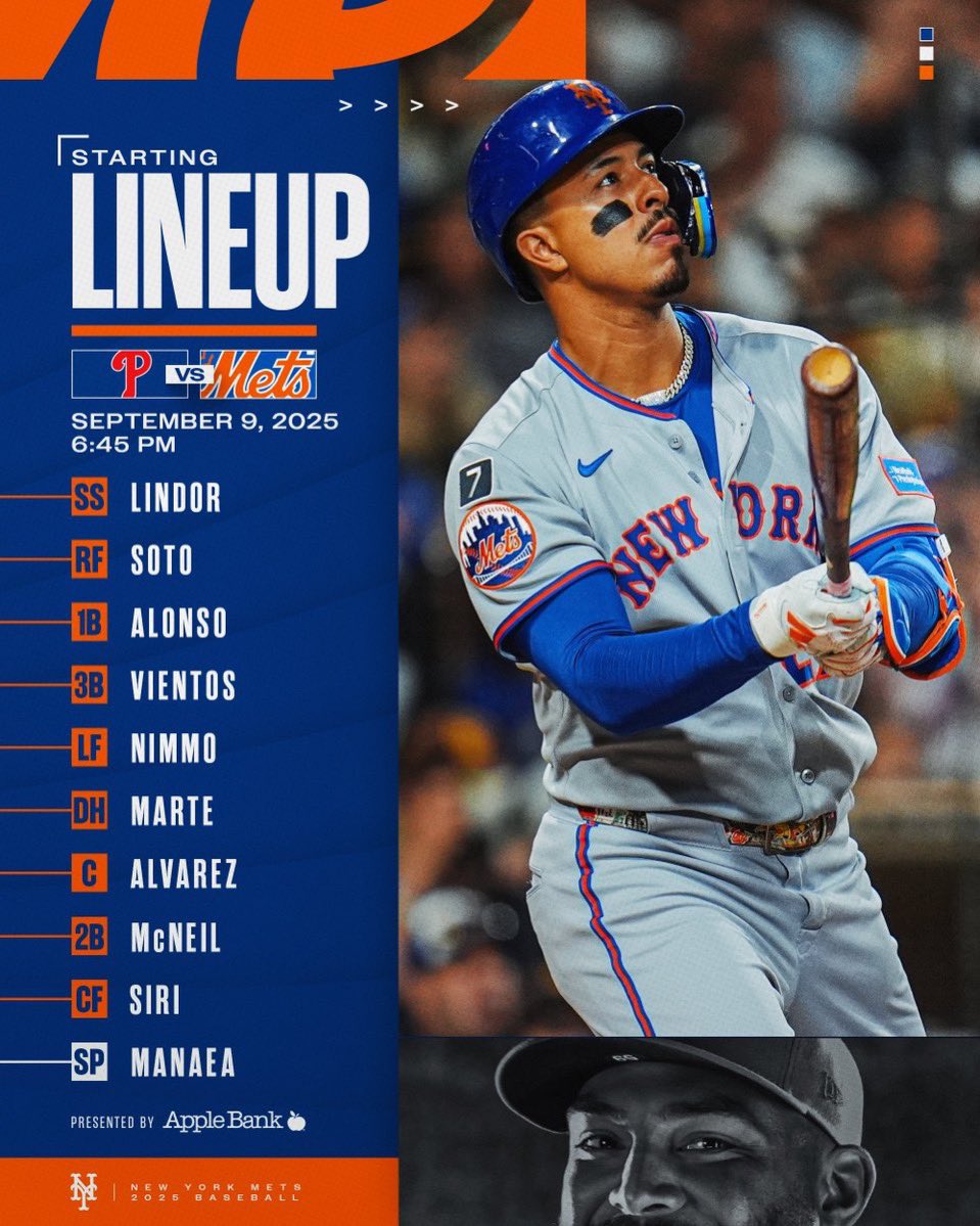 Estamos listos para el segundo juego de la serie, con Sean Manaea en la lomita.

⏰ 6:45 pm
📺 SAP de <a href="/SNYtv/">SNY</a> 
⚾ <a href="/Mets/">New York Mets</a> 🆚 <a href="/Phillies/">Philadelphia Phillies</a> 
🎙️ <a href="/MaxPerezJimenez/">Max Perez Jimenez</a> &amp; <a href="/njrosario56/">NESTOR ROSARIO</a> 

📲 📻 Escúchanos a través de la app <a href="/Audacy/">Audacy</a> como Mets Radio en Español y en 92.3 FM HD2.