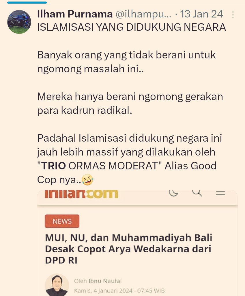 NKRI sedang digerogoti dari dalam oleh ormas Islam moderat tanpa kita sadari.

Mereka mendikte kebijakan pemerintah yang hanya menguntungkan mereka dan ormasnya. 👎