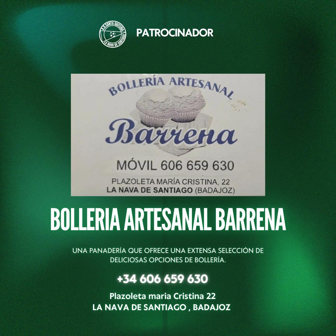 El sabor de nuestro pueblo ahora también nos impulsa en la cancha ⚽🥖💪 BOLLERIA ARTESANAL BARRENA, como patrocinador oficial de nuestro equipo. ¡Juntos jugamos con más fuerza!”