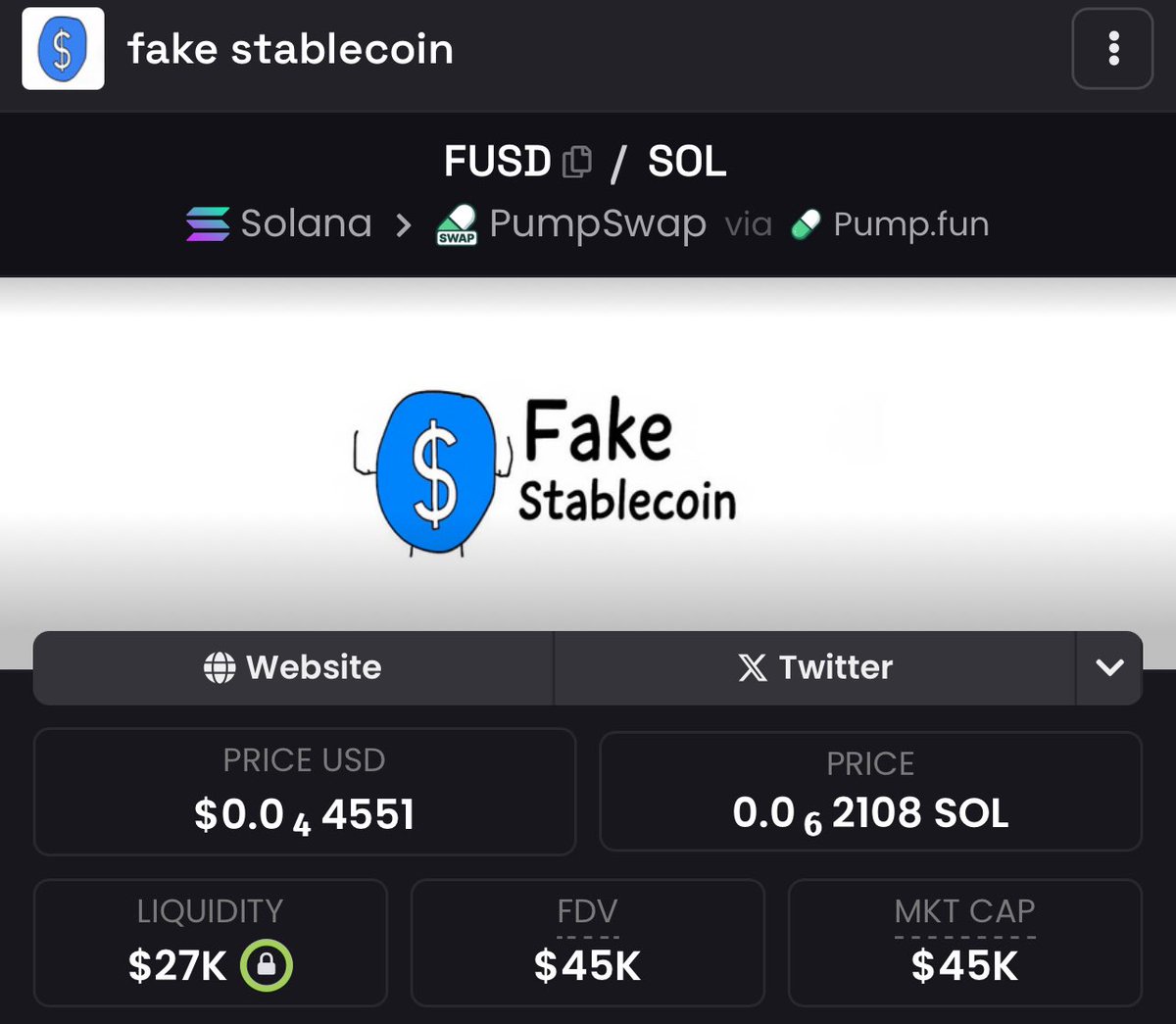 Fake Stablecoin tweet media