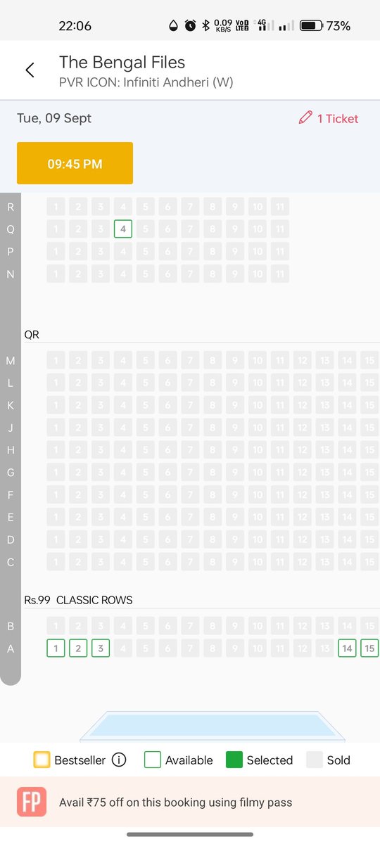 Rock97531's tweet photo. @AnupamPKher @vivekagnihotri #TheBengalFile  last show 
Housefull https://t.co/lp7S0EG4fC