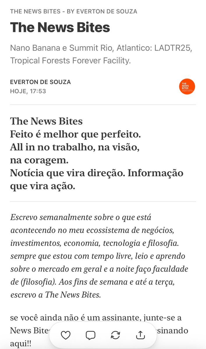 aevertonsz's tweet image. Nova edição do The News Bites: 

 open.substack.com/pub/thenewsbit…