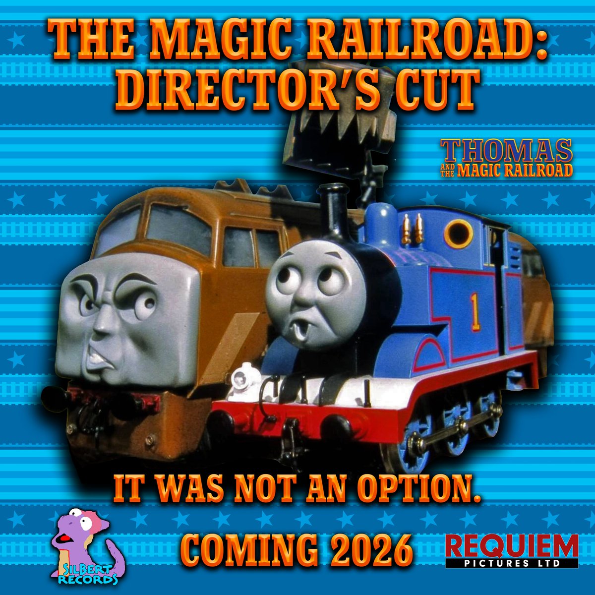 The Magic Railroad: Director’s Cut (@magicrailroad25) on Twitter photo THE MAGIC RAILROAD: DIRECTOR'S CUT
- Producer: Joseph Marshall <a href="/ChildrensTVArch/">Children's Television Archive (Joseph Marshall)</a>
- Editor/Creative Director: Brannon Carty <a href="/cartycinema/">carty™</a>
- Restoration Facilities: Silbert Records <a href="/RecordsSilbert/">Silbert Records</a> and Requiem Pictures
An officially sanctioned recut of the original film from 2000. THE MAGIC RAILROAD: DIRECTOR'S CUT
- Producer: Joseph Marshall <a href="/ChildrensTVArch/">Children's Television Archive (Joseph Marshall)</a>
- Editor/Creative Director: Brannon Carty <a href="/cartycinema/">carty™</a>
- Restoration Facilities: Silbert Records <a href="/RecordsSilbert/">Silbert Records</a> and Requiem Pictures
An officially sanctioned recut of the original film from 2000.