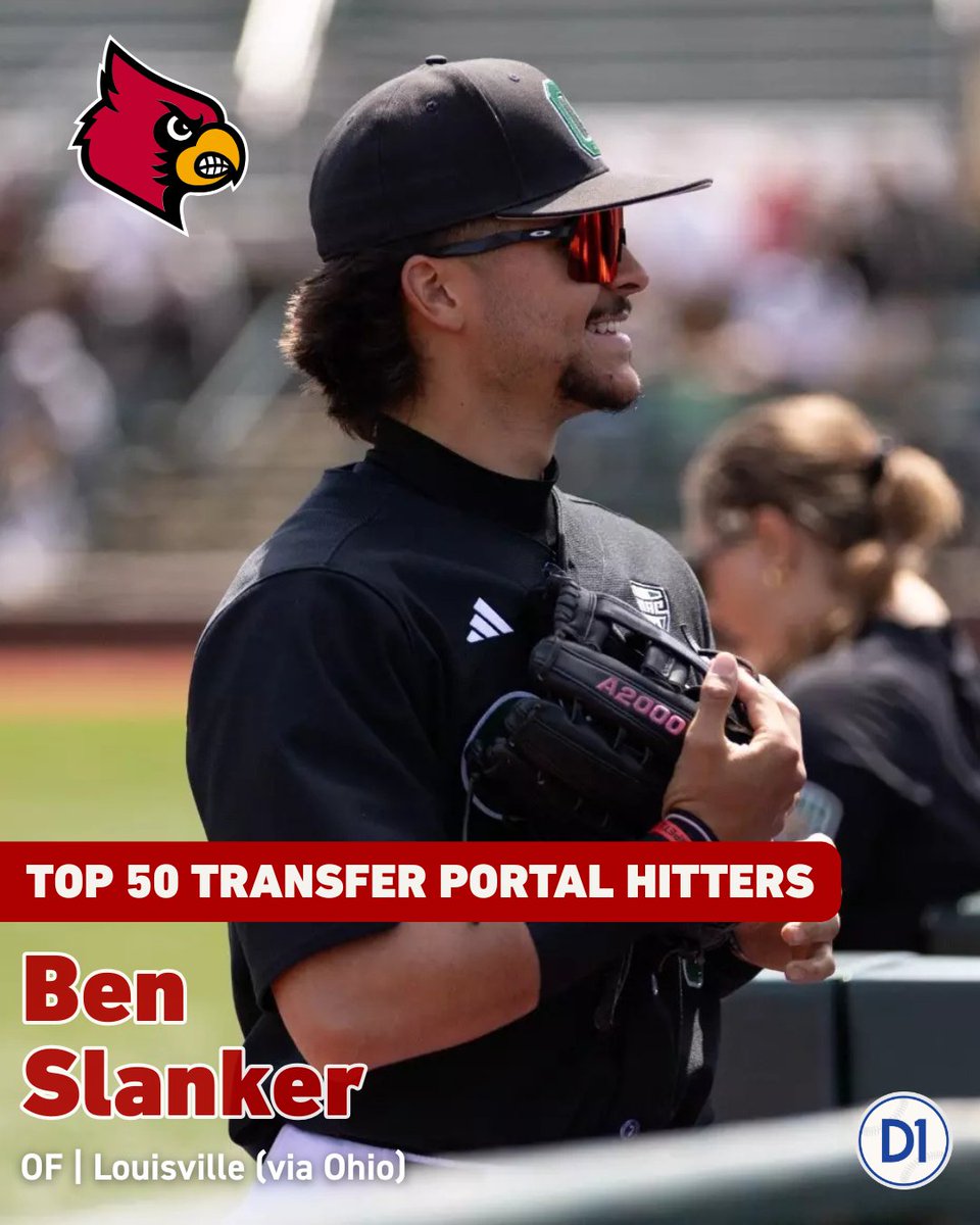 D1BaseballACC's tweet photo. 𝗜𝗖𝗬𝗠𝗜: @Ben_Slanker4 is headed to @LouisvilleBSB 🔴⚫️

The slugger broke out in 2025, hitting .302 with 21 HRs, 69 RBIs, and a 1.142 OPS. https://t.co/XL2L6pQVLf