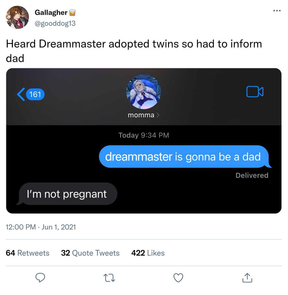 girl__failure's tweet image. Heard Dreammaster adopted twins...
#GallagherHSR #MikhailCharLegwork #Gopherhail #HonkaiStarRail