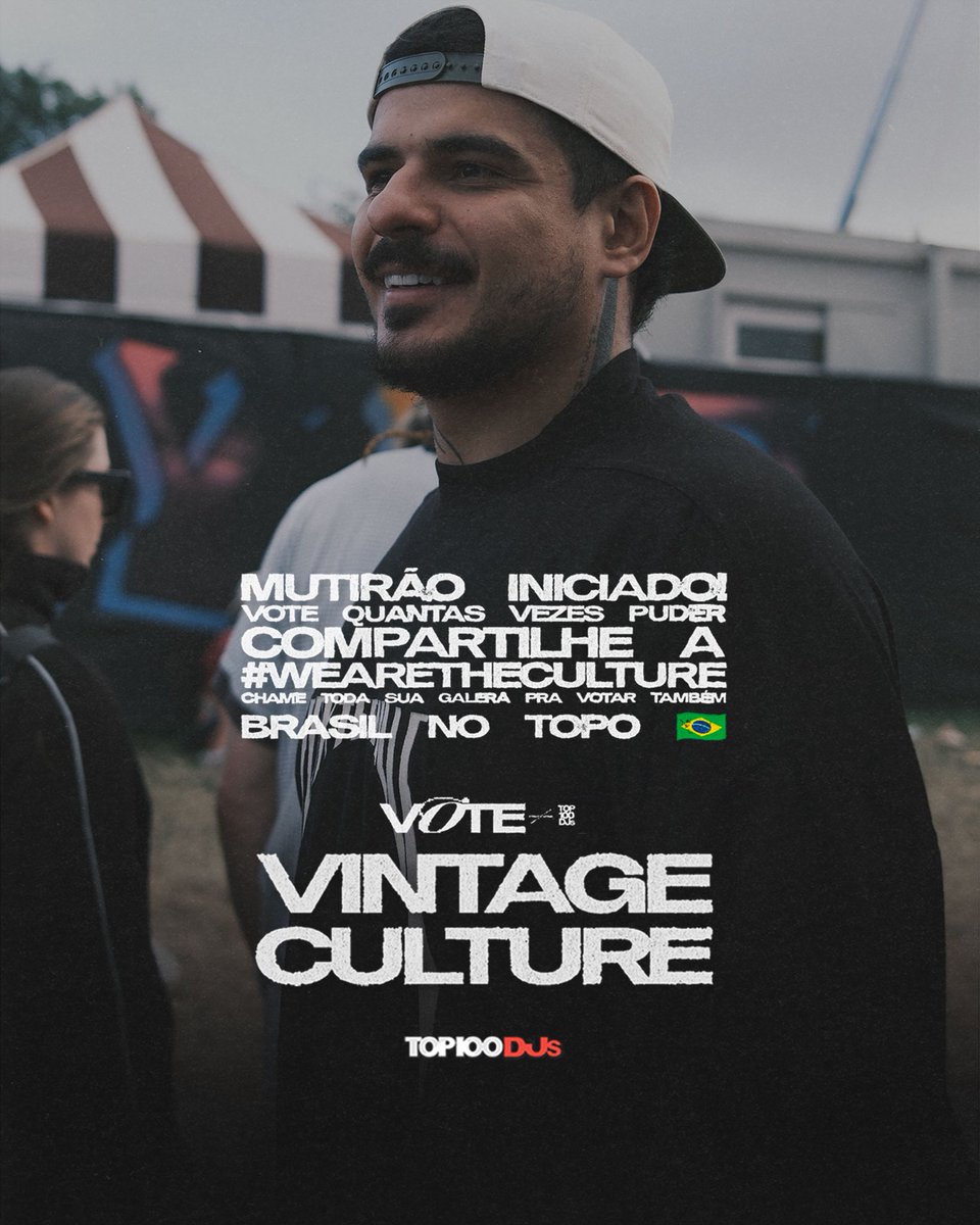 VintageCulture's tweet photo. Último dia para votar no @DJmag Top 100 DJs
Conto com os votos de vocês galera
Mandem para os amigos ❤️ #WeAreTheCulture

https://t.co/C6zL62T18Y https://t.co/IbDTL8zuTl
