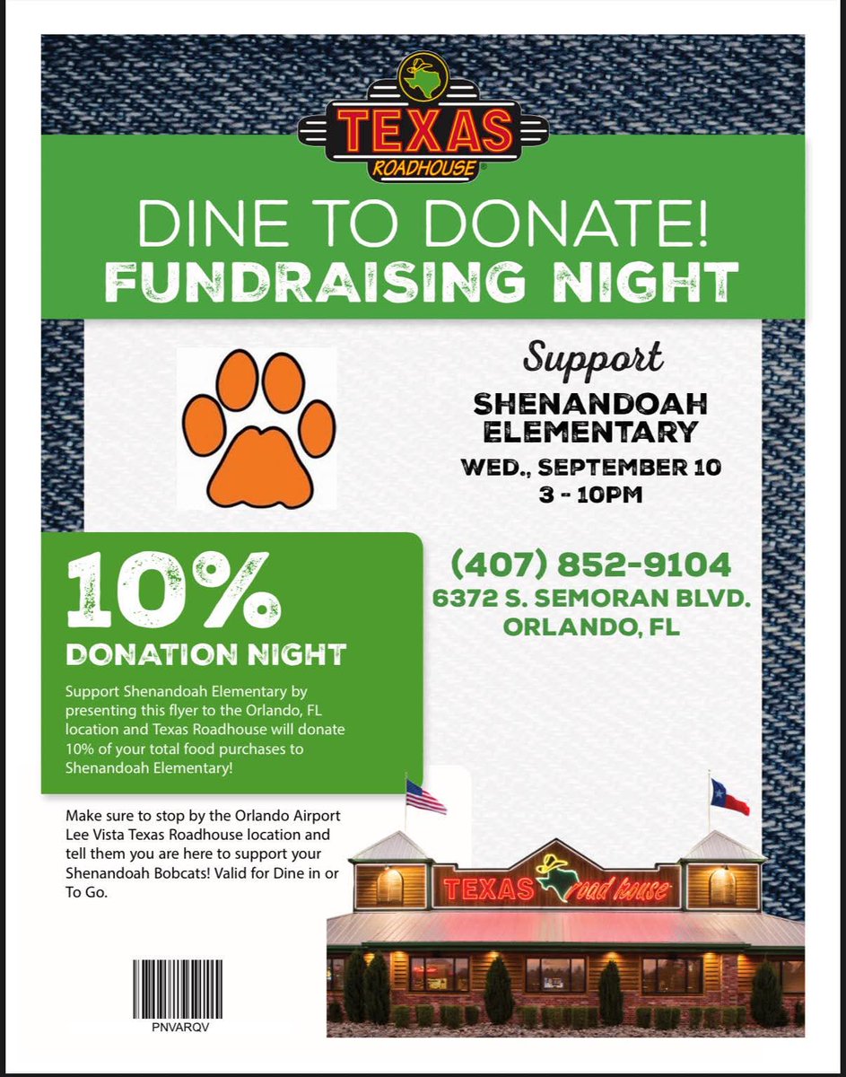 Come out and join us while supporting Shenandoah Elementary School!🧡💙