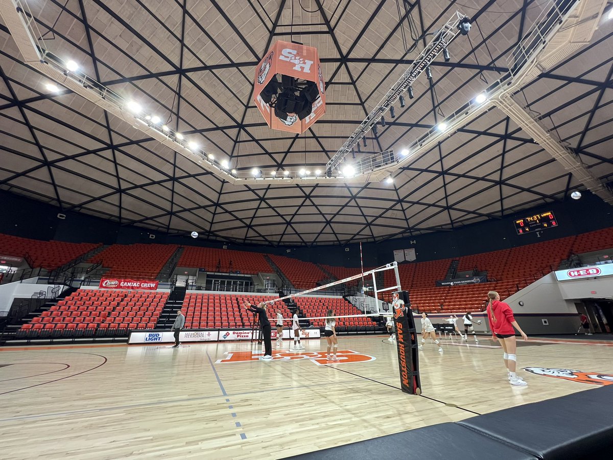 First trip with volleyball.

Welcome to the Bernard G. Johnson Coliseum in Huntsville.

Lamar takes on Sam Houston State.
