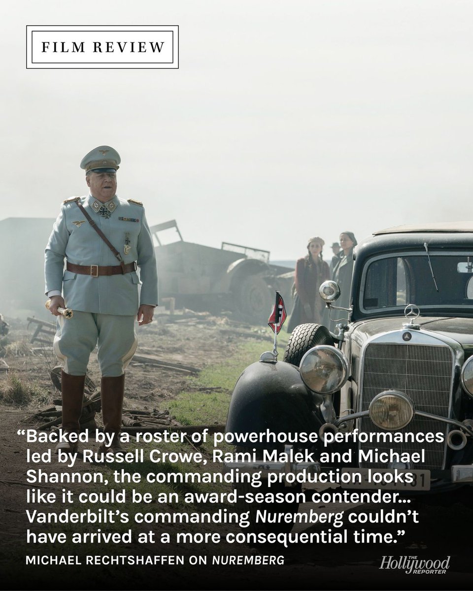 #Nuremberg Review: "Russell Crowe and Rami Malek uniformly deliver what are among their best performances, captured by cinematographer Dariusz Wolski’s tight, constantly probing close-ups, which allow for precious little wiggle room" bit.ly/41OoUIO