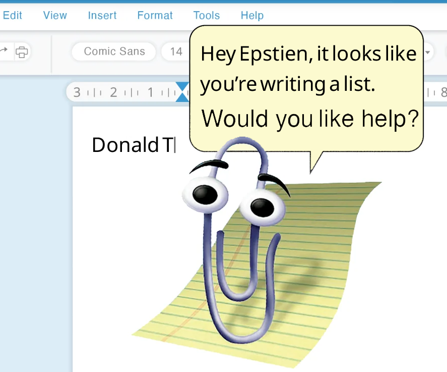 ZacWolf's tweet photo. Even Clippy knew! https://t.co/eAd5juPlaa