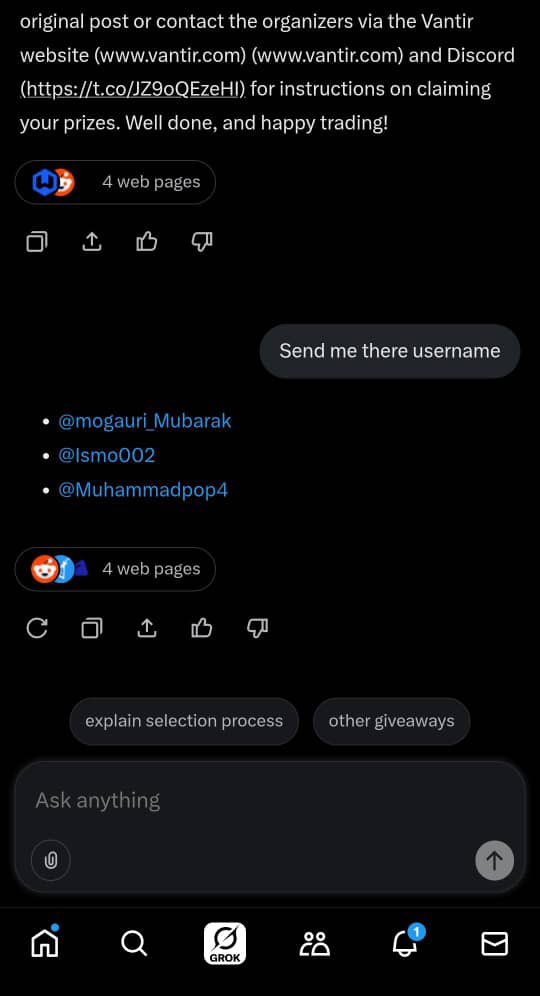 alamingani's tweet photo. Congratulations to the winners📉✅📈

@mogauri_Mubarak 
@Ismo002
@Muhammadpop4 https://t.co/6uMi6BuqeH