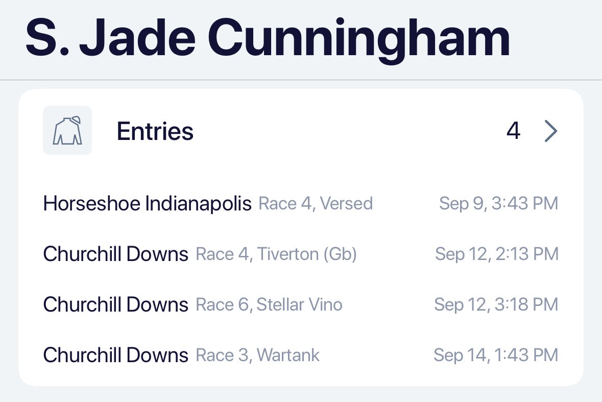 Excited for the <a href="/ChurchillDowns/">Churchill Downs</a> meet. I am very grateful for a team and owners that have brought in and maintained the caliber of horse to be competitive here. Best of luck to everyone. 💚