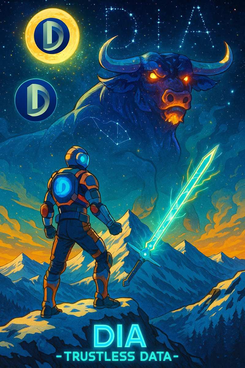 The Swiss Alps. A cosmic bull. A lone warrior.
All powered by one truth: DATA IS DESTINY.

$DIA isn’t just another token.
It’s the trustless crystal that turns chaos into clarity.

The dawn is here.
DIA — TRUSTLESS DATA.

#DIA #BullRun2025 #DIAmonds 💎 #BTC #TRUMP <a href="/DIAdata_org/">DIA Oracles</a>