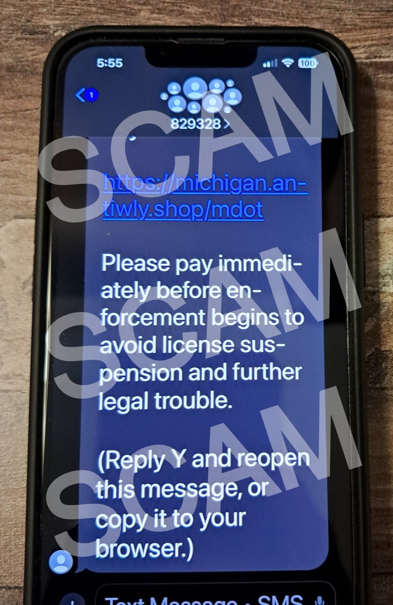MDOT is not sending out demands for payment for anything, especially tolls. It's a scam - just delete them. If you've submitted any payment information to these messages, contact your financial institution immediately. More info: tinyurl.com/3csabd93
