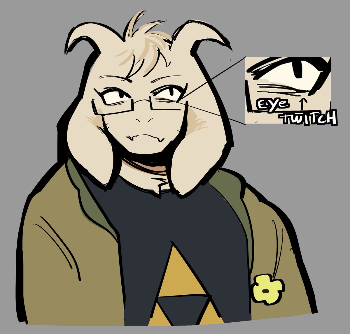 attempt at deltarune asriel design