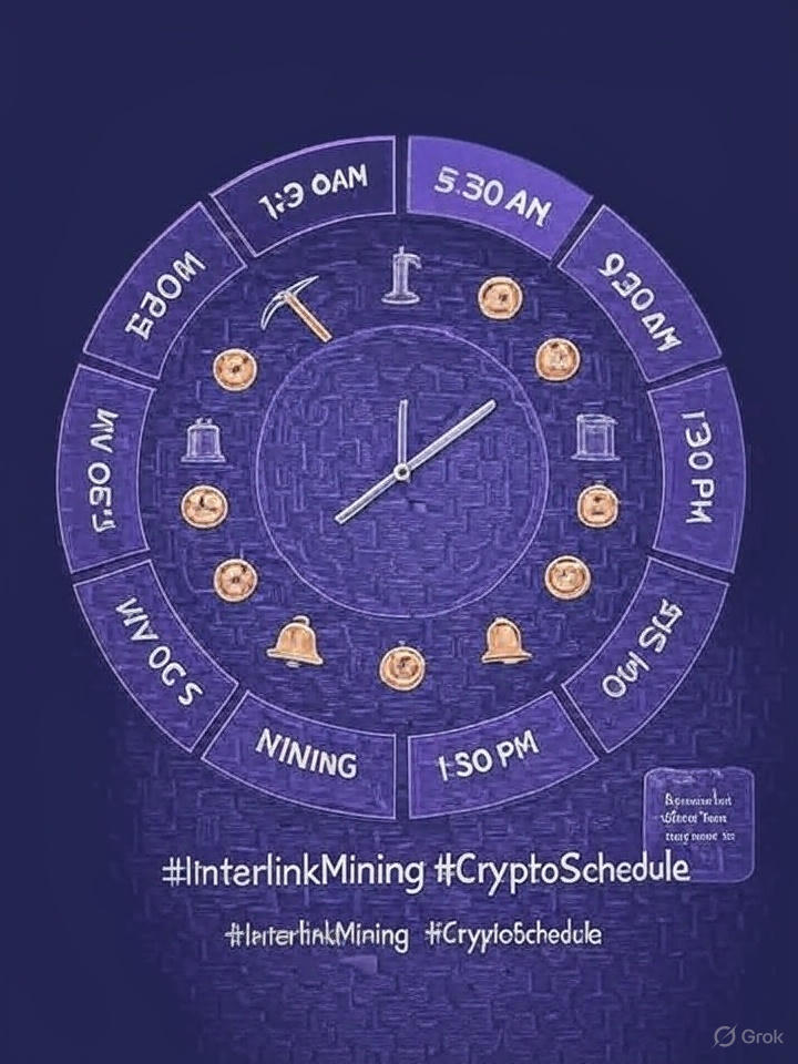 prashantharra's tweet photo. 🔔 Daily Interlink Mining Timings (IST) #InterlinkMining 
1️⃣ 1:30 AM 🌙  #MidnightMining
2️⃣ 5:30 AM 🌅  #EarlyMorningMining
3️⃣ 9:30 AM 🌞  #MorningMining
4️⃣ 1:30 PM☀️  #AfternoonMining
5️⃣ 5:30 PM🌇  #EveningMining
6️⃣ 9:30 P🌙#NightMining
@inter_link 
@C_Interlinklabs 
@reina_itl https://t.co/tfAVOya8mF